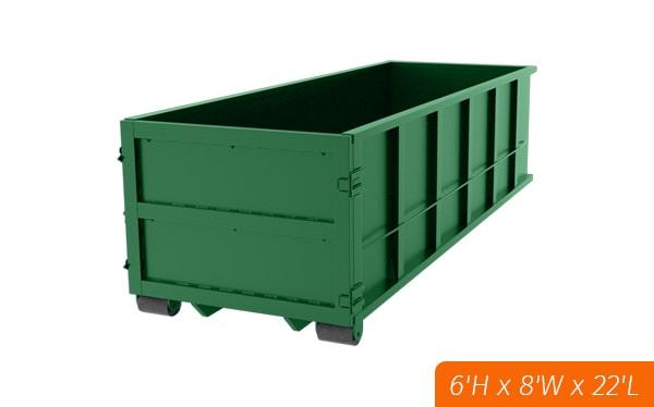 a thirty yard dumpster can be used for residential purposes if there is space on the property to accommodate it